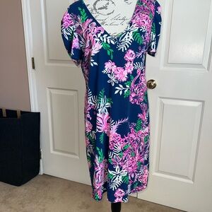 Lilly Pulitzer Floral V-Neck Dress